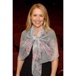 Polyester Floral Designer Scarf Decorator 64x20 Evening Wear Wedding‎ #1